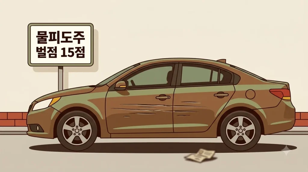 물피도주 처벌 – 범칙금과 벌점 15점