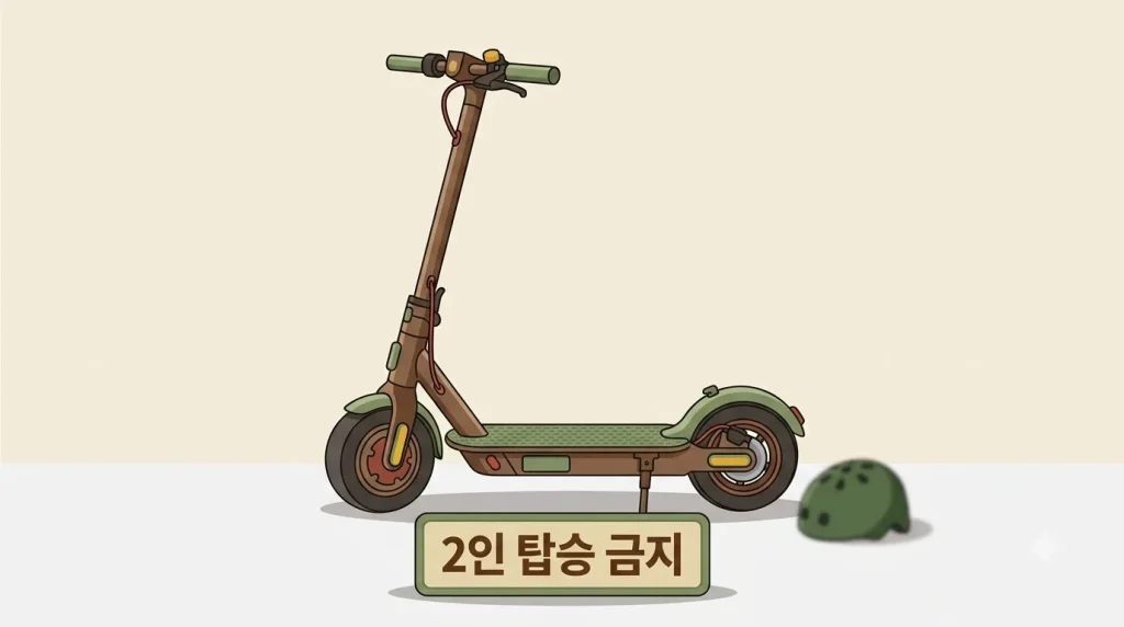 전동킥보드 2인 탑승 범칙금과 정원 기준
