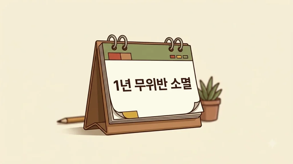 벌점 소멸 조건 – 1년 무위반 기준
