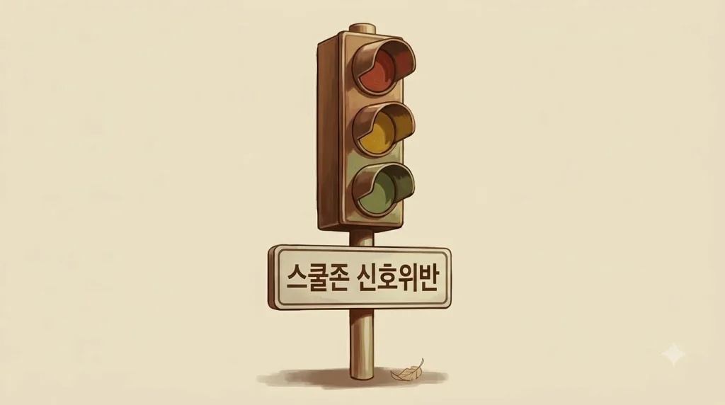 어린이보호구역 신호위반 과태료와 벌점