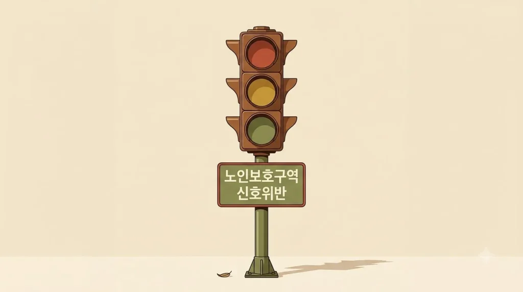 노인보호구역 신호위반 과태료와 벌점 기준