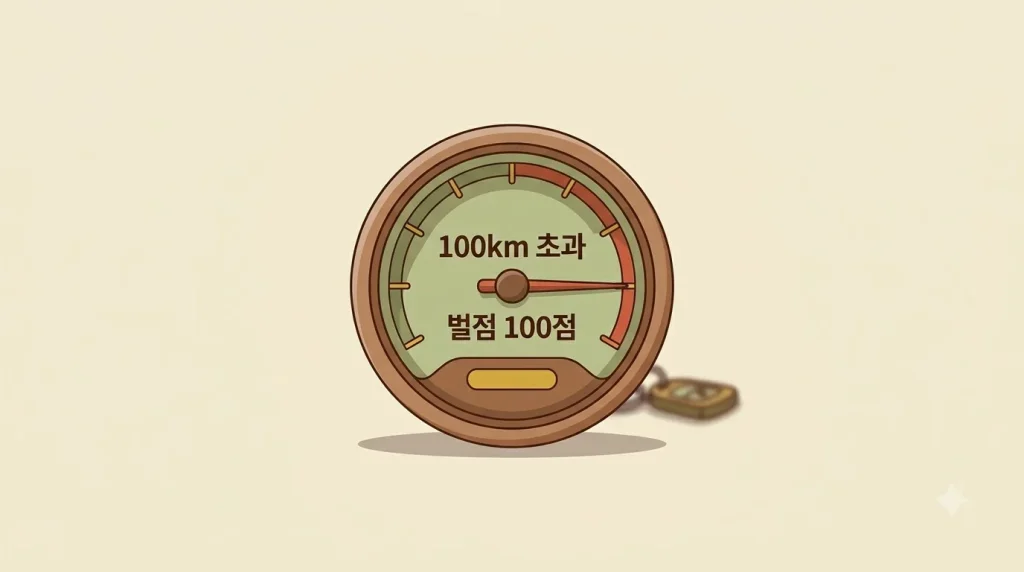 속도위반 100km 초과 – 처벌과 면허취소 기준