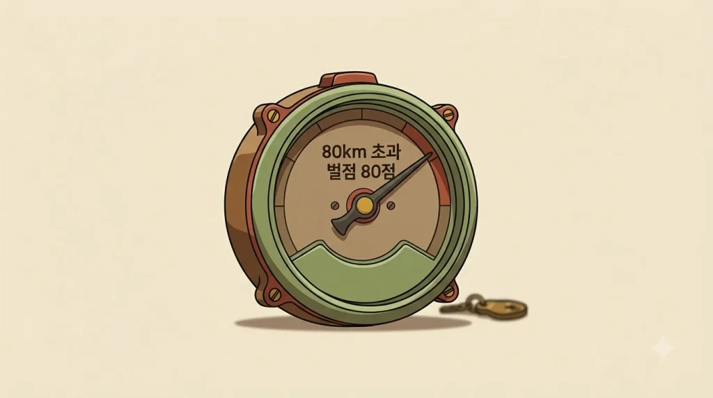 속도위반 80km 초과 – 형사처벌과 벌점 80점