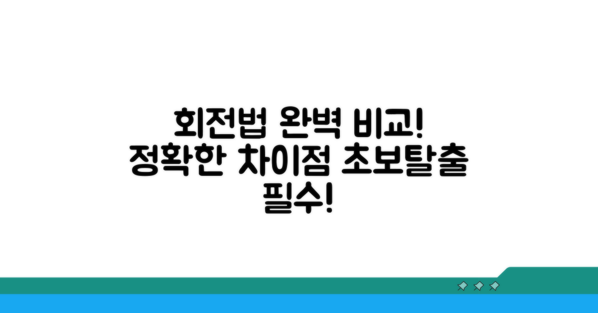 차이점과 올바른 회전법 비교