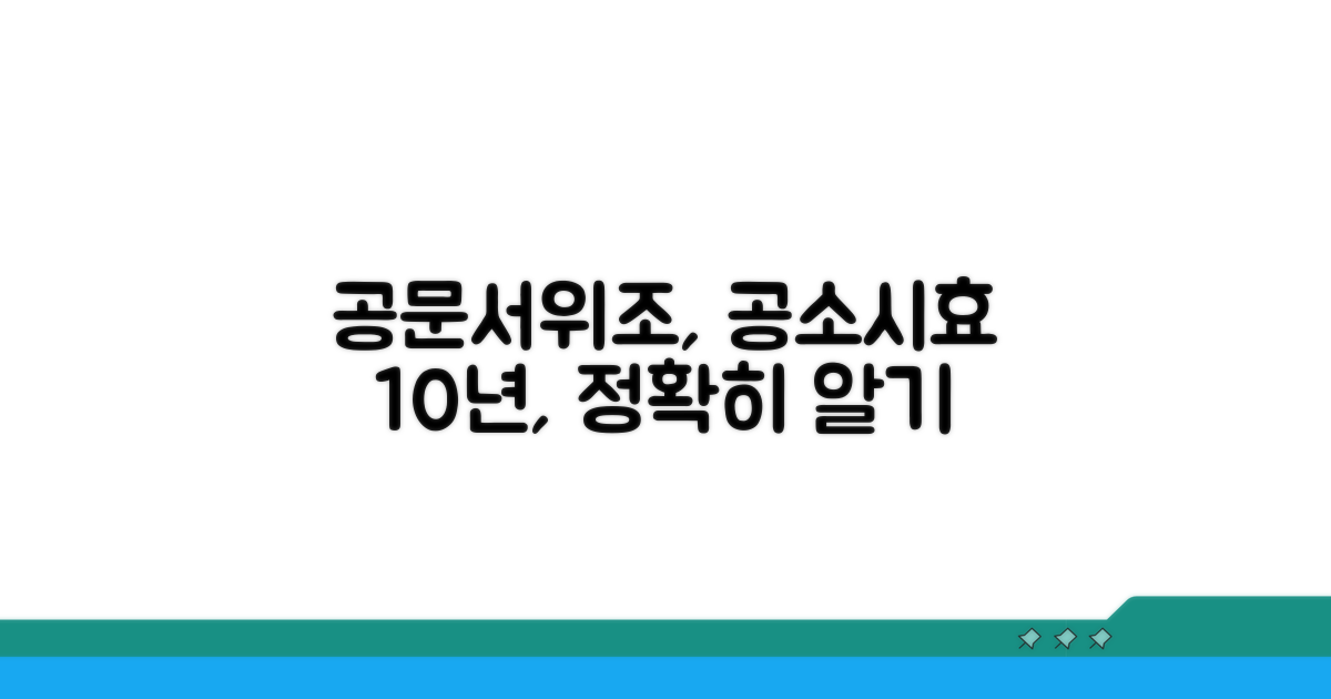 공문서위조 공소시효 10년 이해