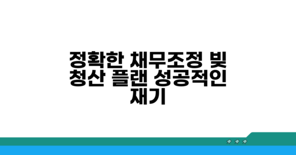 정확한 채무조정 계획 수립