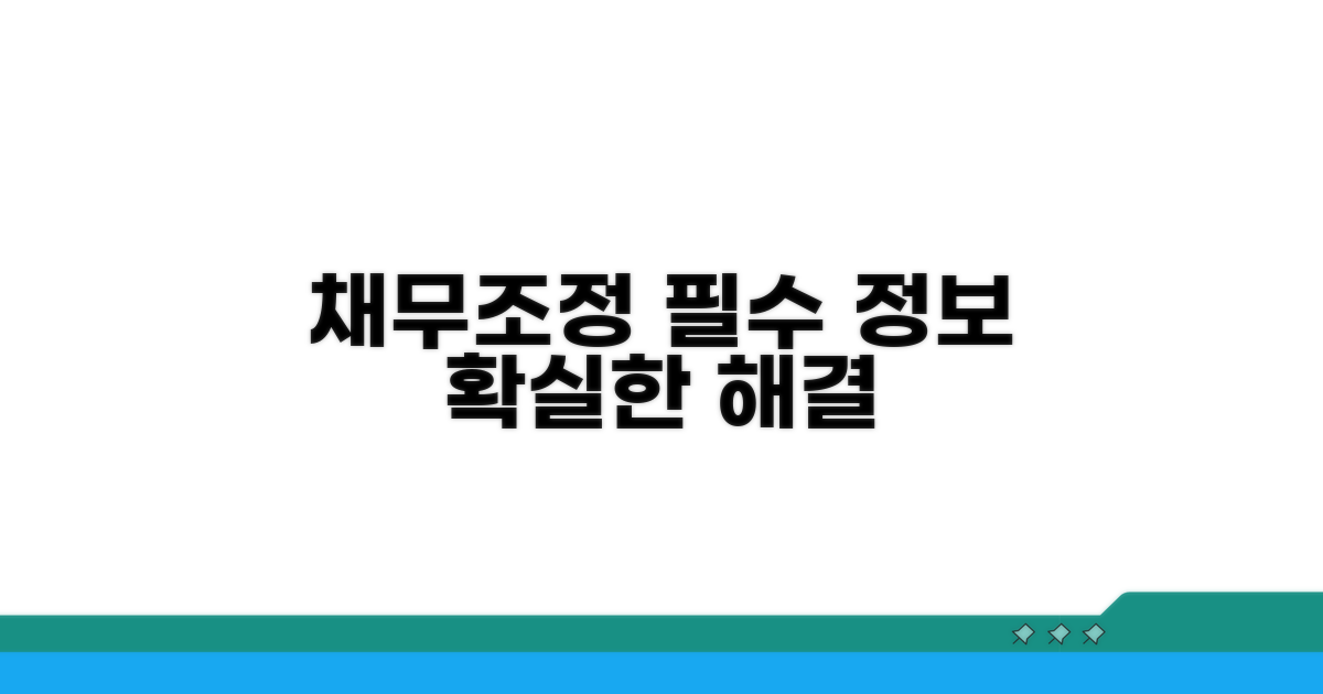채무조정 상담 핵심 안내