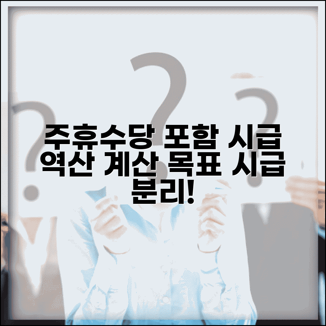 주휴수당 포함 시급 역산 계산 | 목표 시급에서 주휴수당 분리 계산