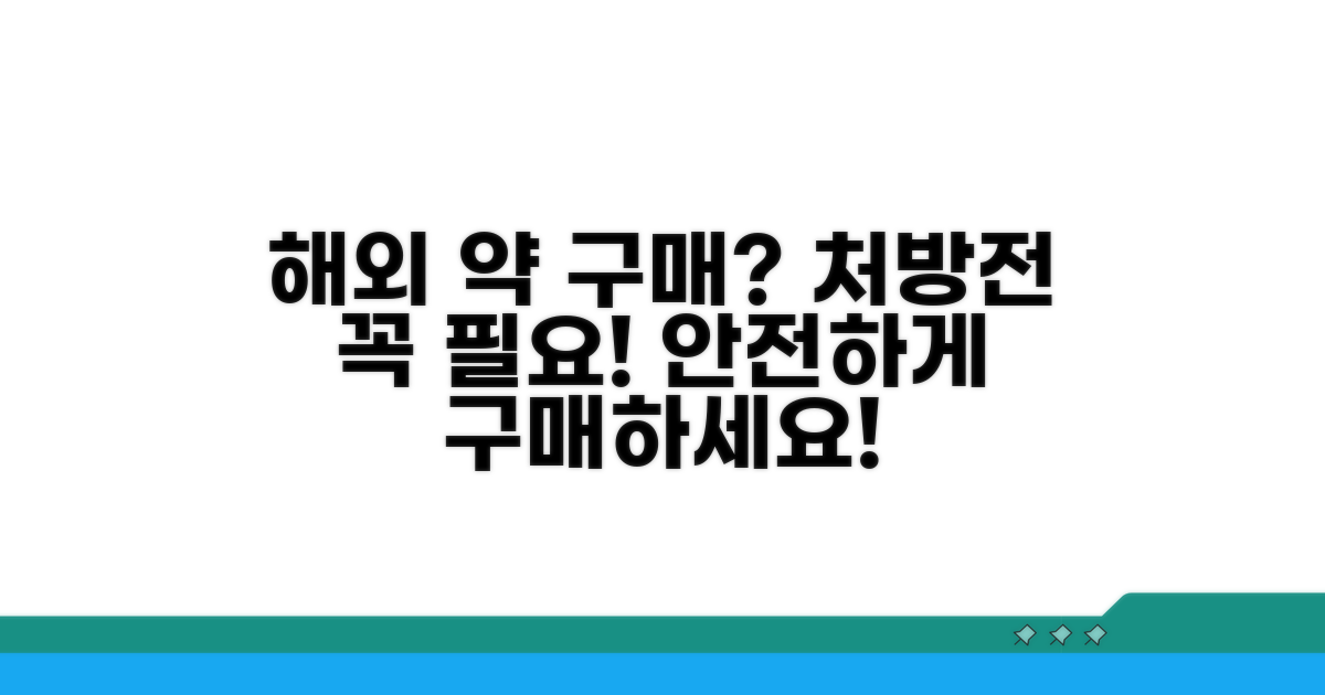 해외 약 구매 시 처방전 필요성