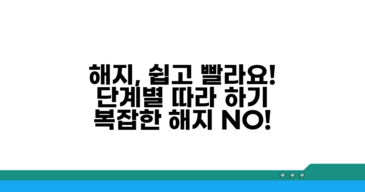 해지 절차, 차근차근 따라하기