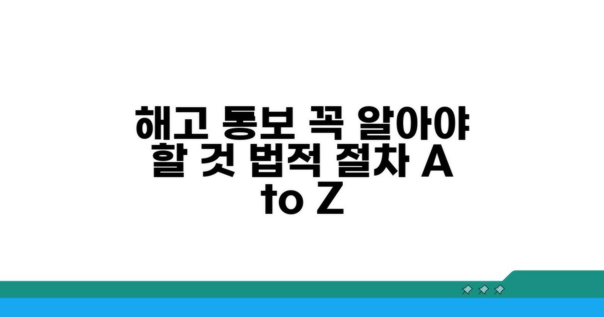 해고 통보 시 필수 확인 사항