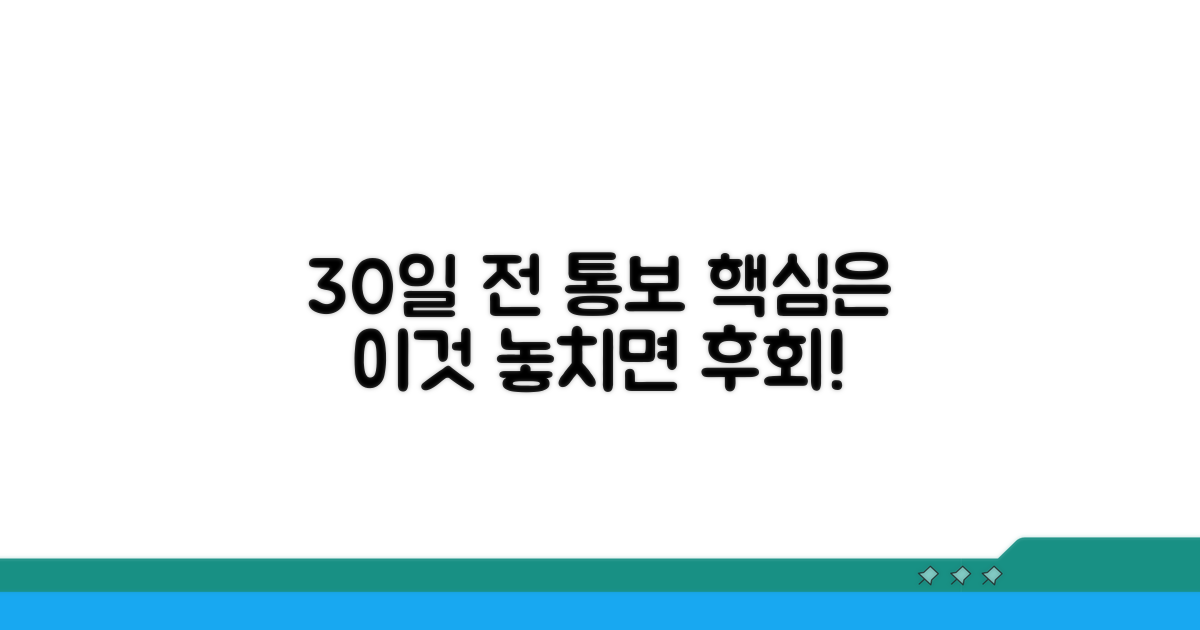 30일 전 통보의 중요성