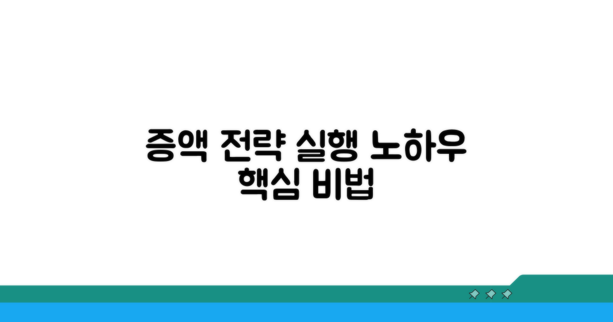 증액 전략 실행 방법