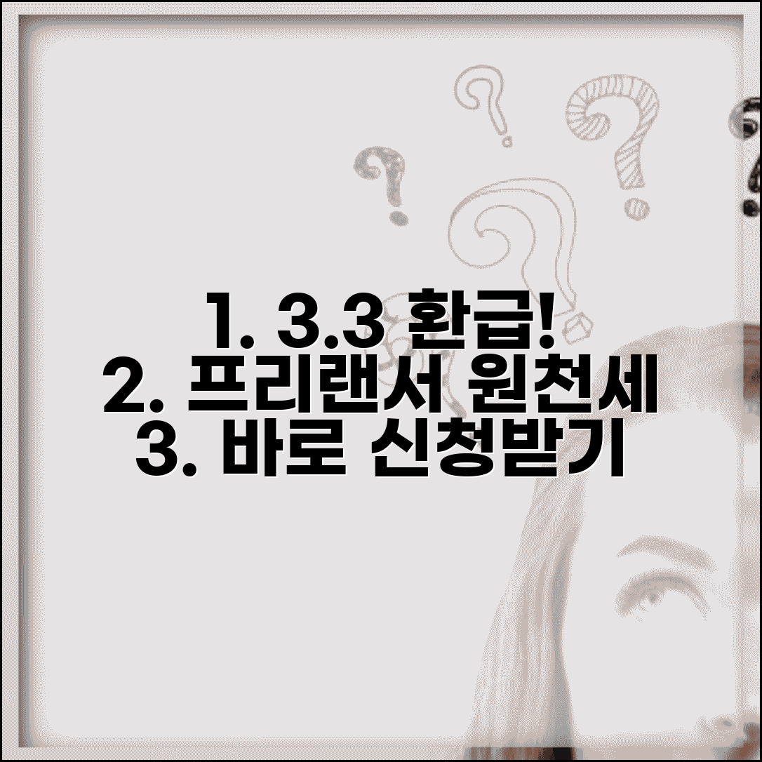 3.3% 원천징수 환급 방법 | 프리랜서 원천징수세 환급 신청