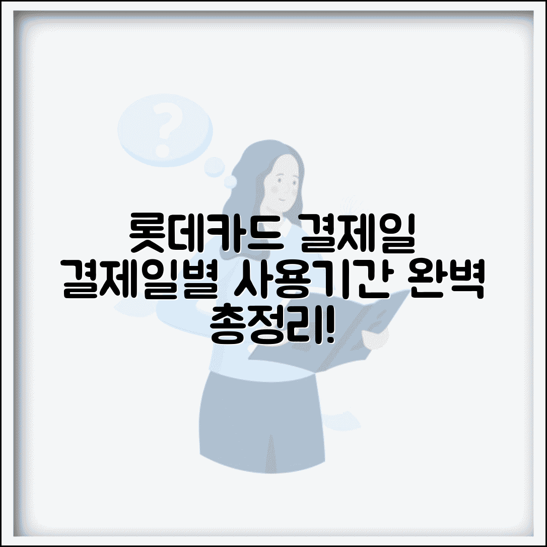 롯데카드 결제일 선택 가이드 | 롯데카드 결제일별 사용기간 완벽 정리