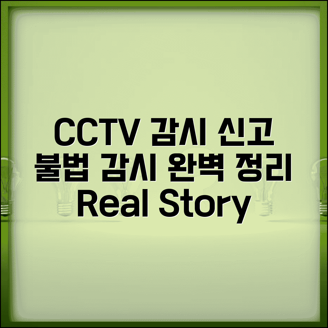 CCTV 감시 신고 후기 및 불법 감시 완벽 정리