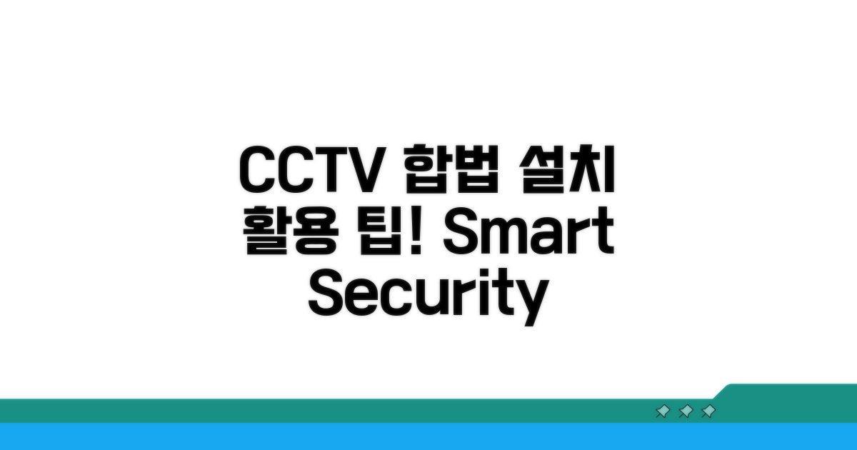 CCTV 합법적 설치와 활용 팁