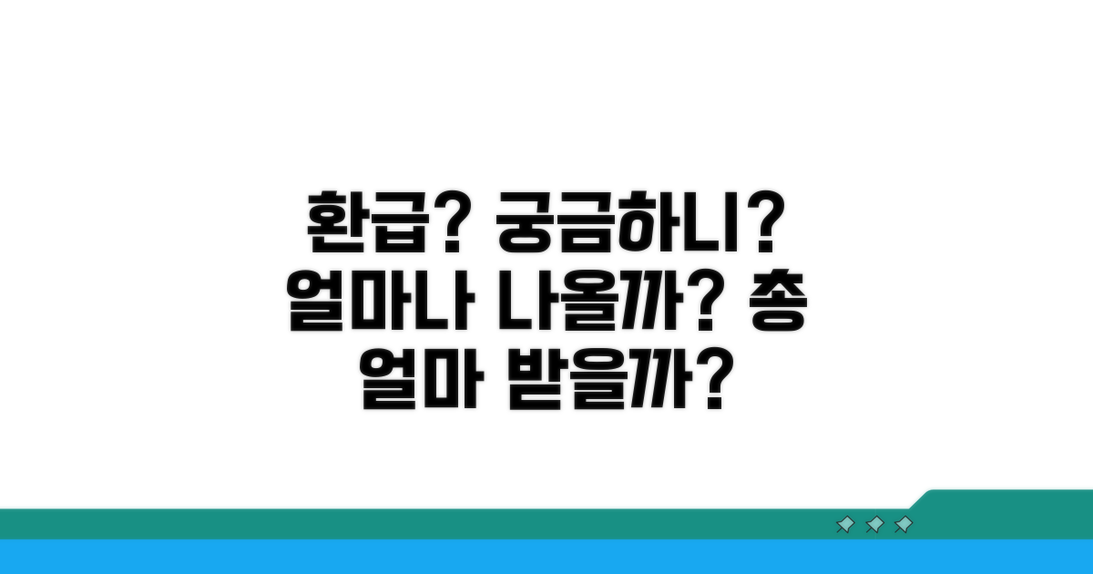 환급 예상 금액, 얼마일까?