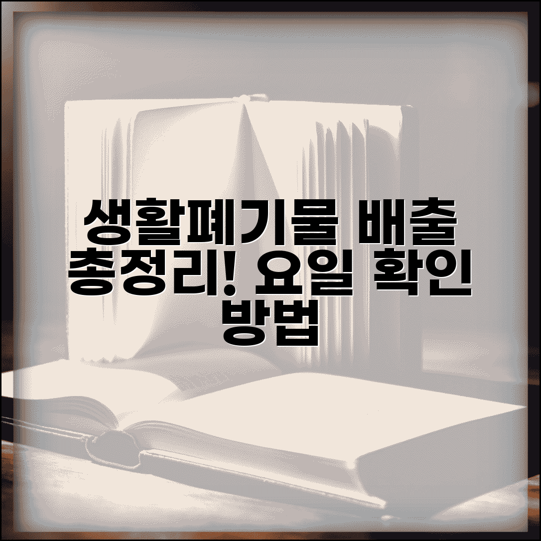 생활폐기물 수거 요일 확인 방법과 배출 총정리