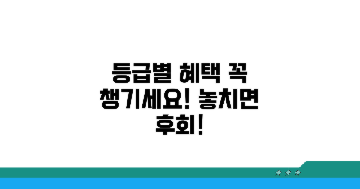 등급별 혜택, 놓치지 마세요!