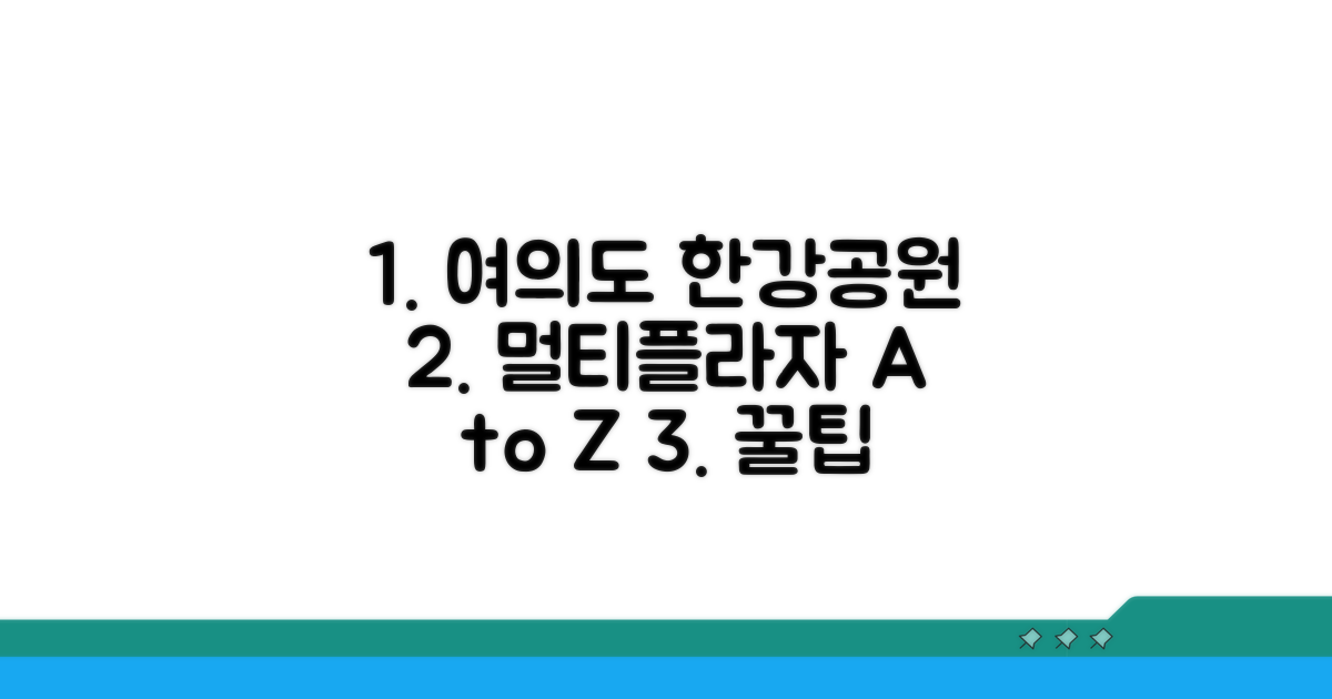 여의도 한강공원 멀티플라자 이용 안내