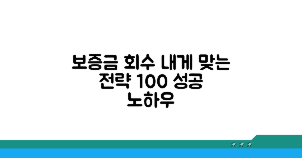 보증금 회수, 나에게 맞는 전략