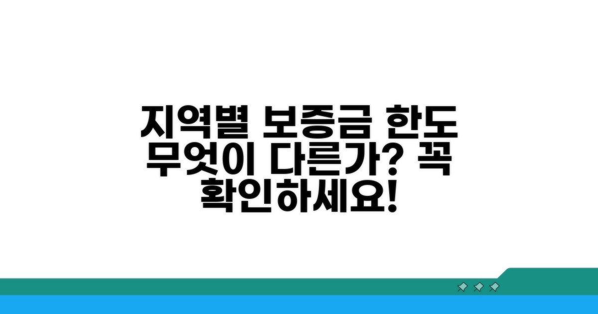 지역별 보증금 한도와 기준