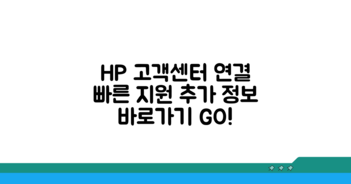 HP 고객센터 연결 및 추가 정보