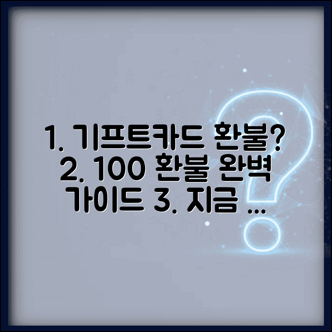 기프트카드 환불 방법 | 미사용 카드 환불 절차 및 주의사항 완벽 가이드