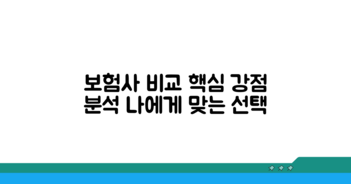 보험사별 강점 및 차이점