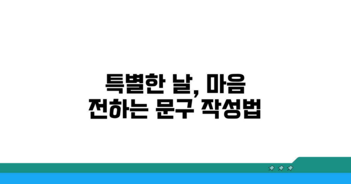 특별한 날, 마음을 전하는 문구 작성법