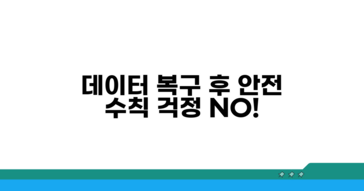데이터 걱정 NO! 복구 후 안전 수칙