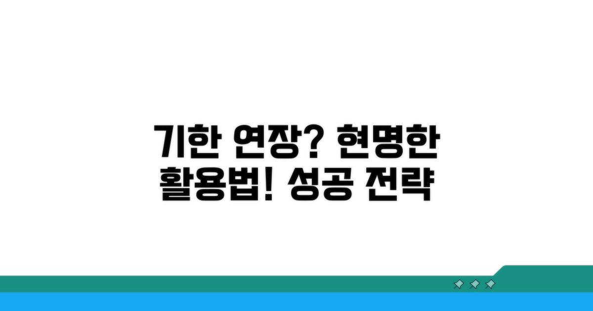 기한 연장, 현명하게 활용하기