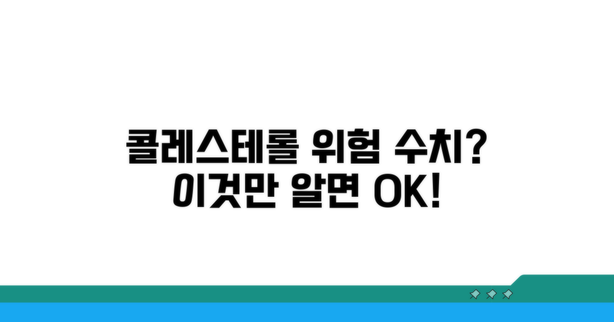콜레스테롤 수치, 얼마나 높아야 위험할까?