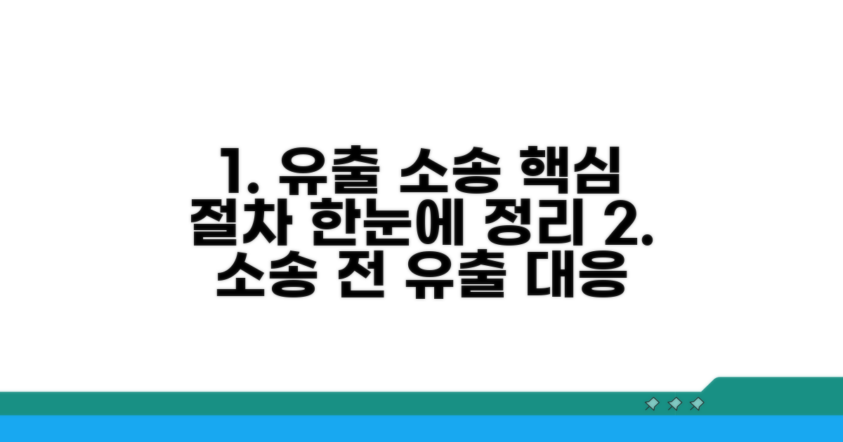 유출 소송 절차 핵심 정리