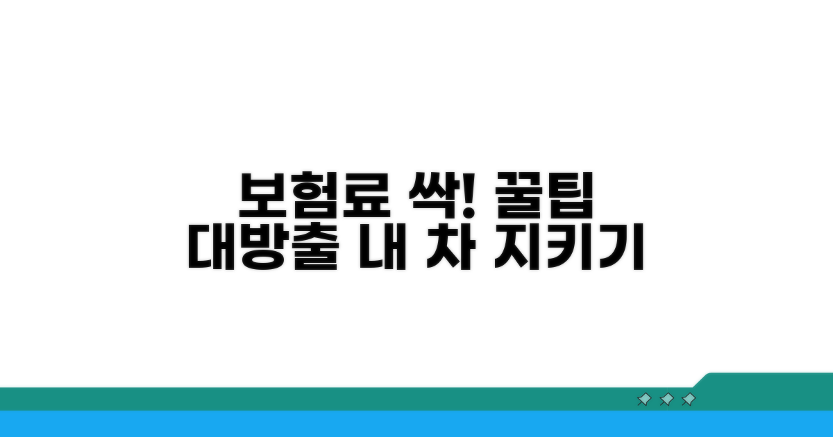 자동차 보험료 절약 노하우