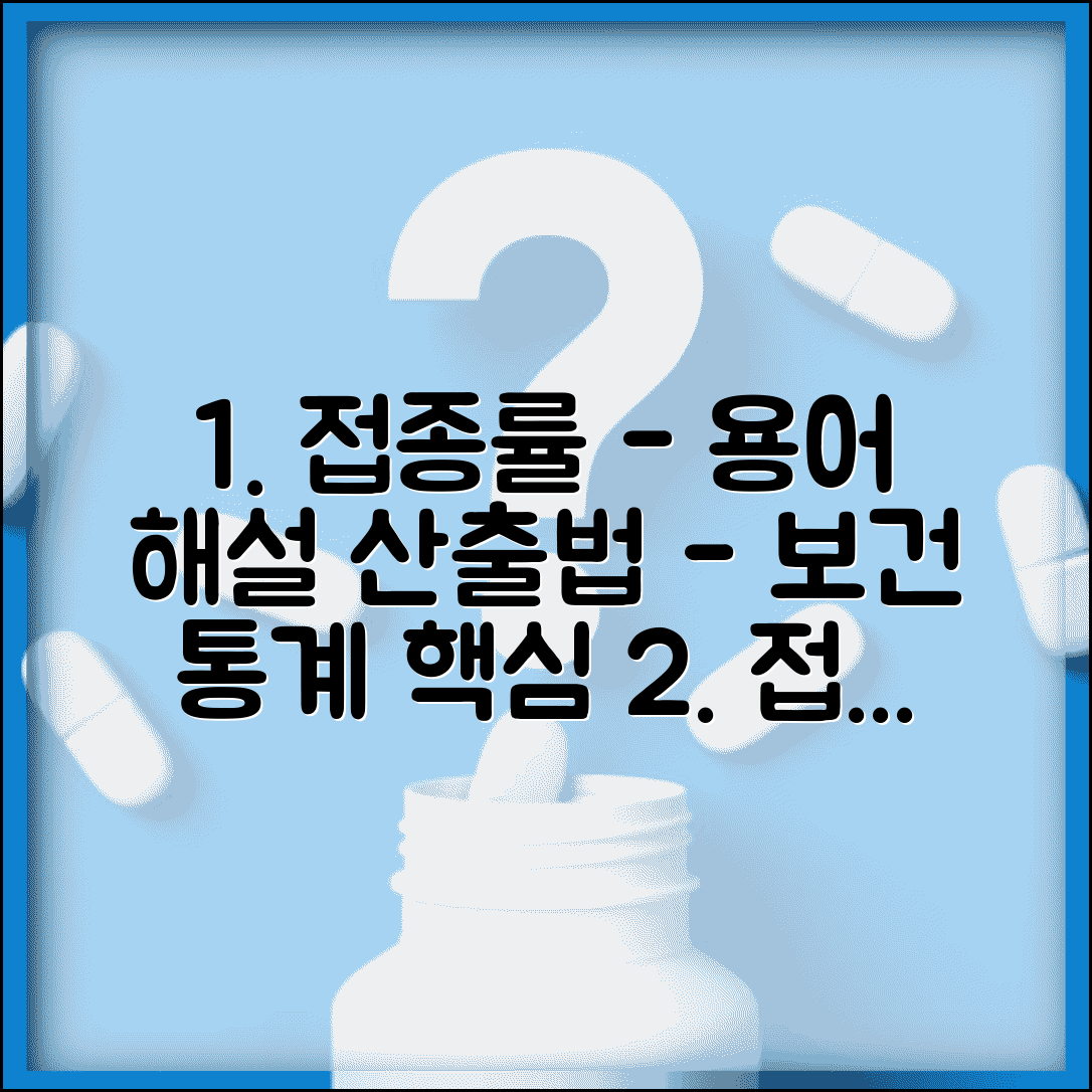 접종률 용어 해설 | 산출 방식, 의미, 보건 통계 활용 방안 총정리