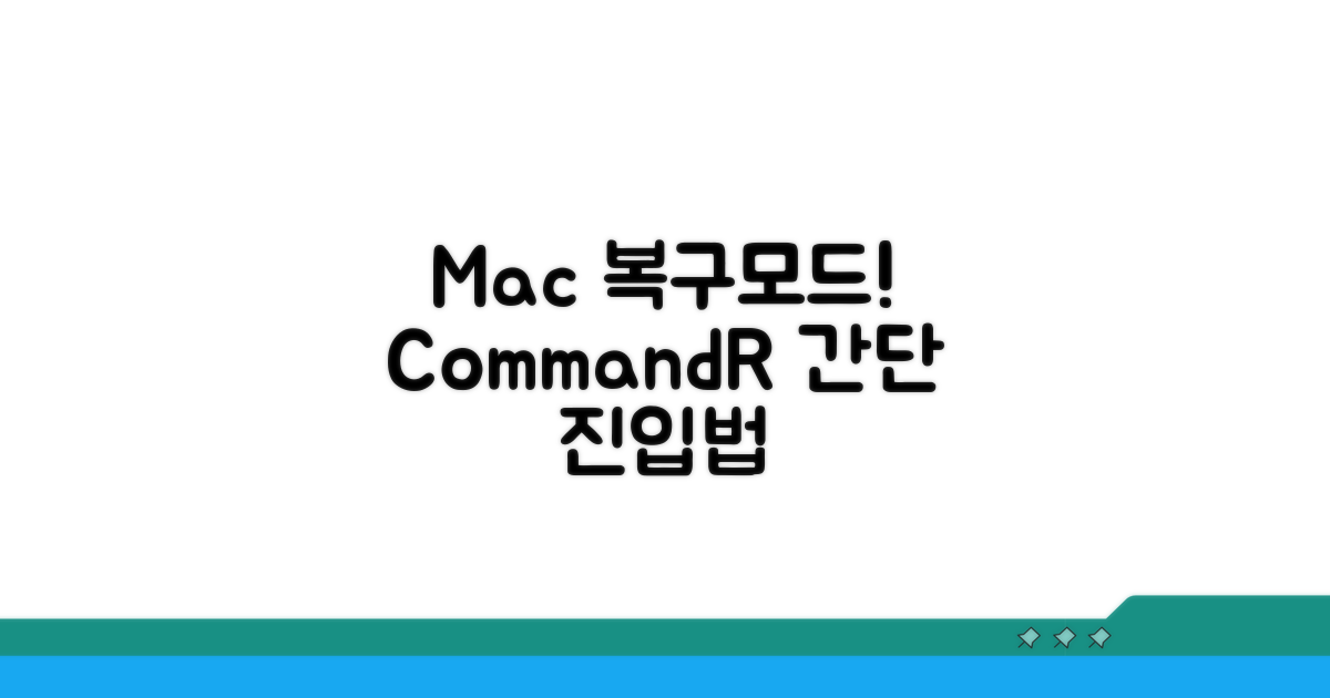 Command+R 맥 복구 모드 진입 방법