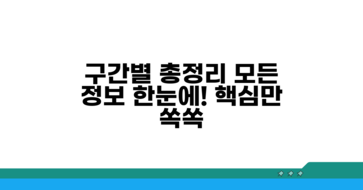 구간별 상세 정보 총정리