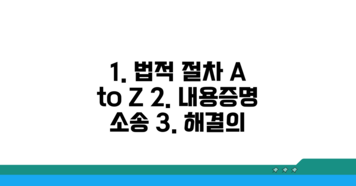 법적 절차, 내용증명부터 소송까지