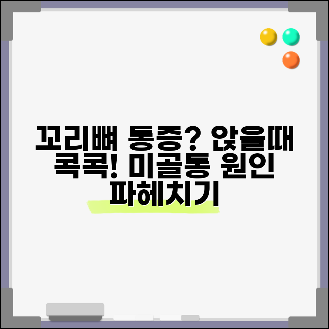 꼬리뼈 통증 | 미골통 원인 | 앉을때 꼬리뼈 아픔