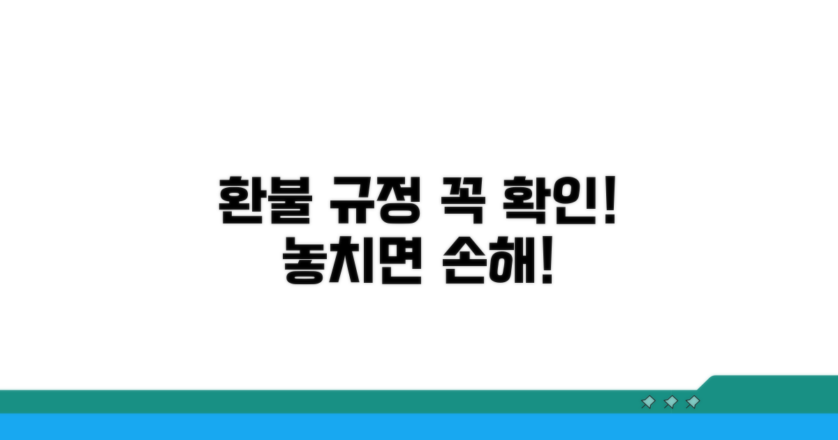 환불 규정 꼭 확인하세요!