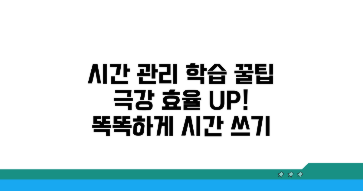 시간 관리와 효율적 학습법 꿀팁