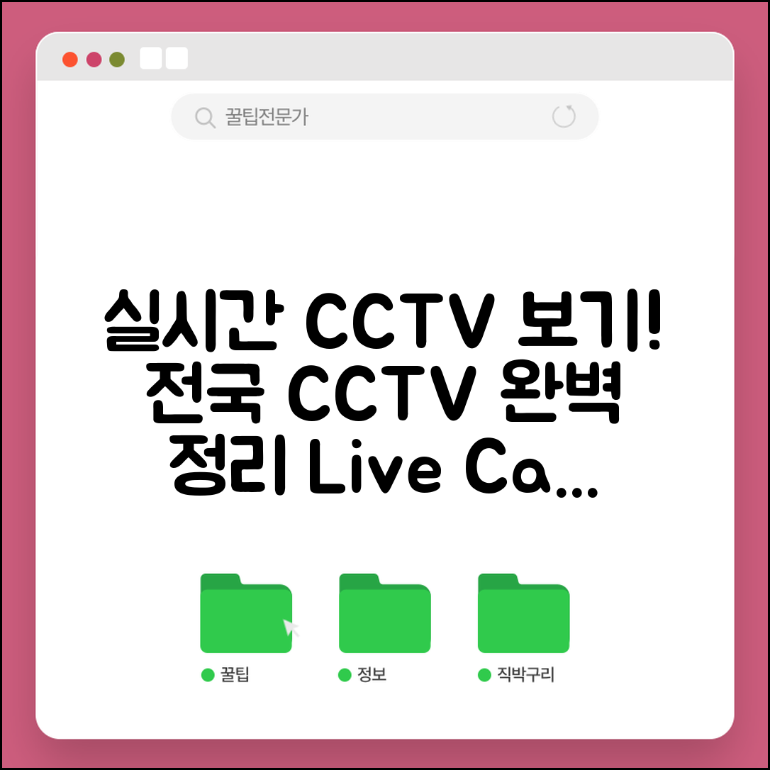 실시간 CCTV 보기 | 전국 실시간 CCTV 사이트 완벽정리