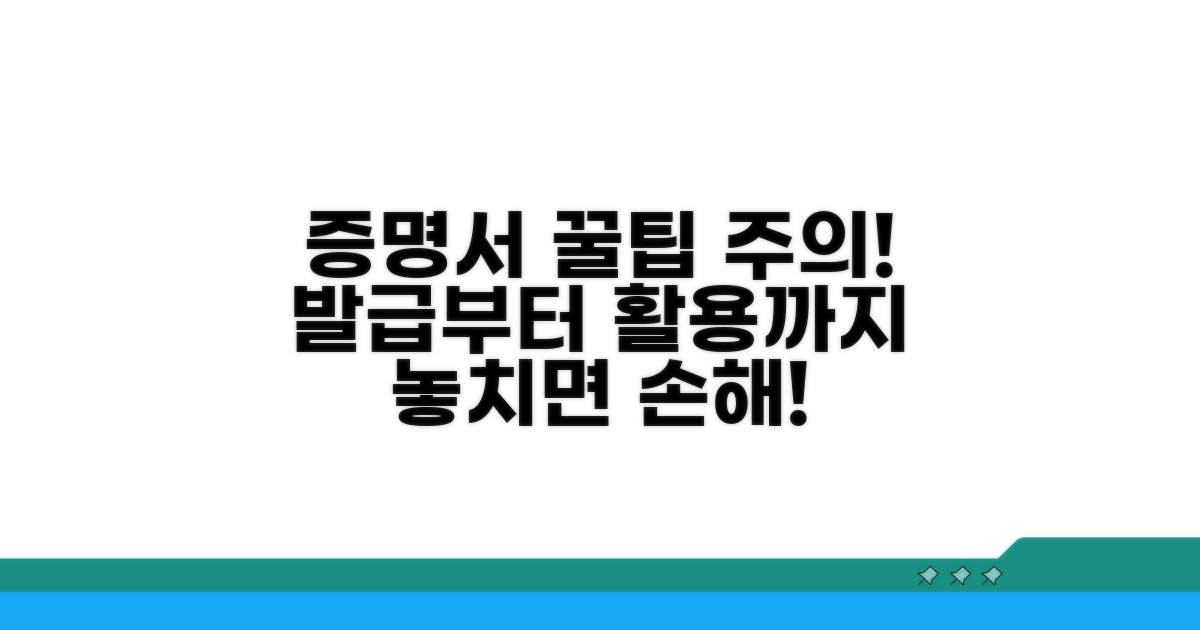 증명서 활용 꿀팁과 주의사항