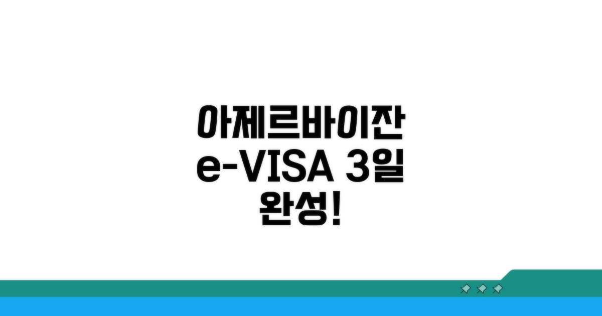 아제르바이잔 e비자 3일 완성