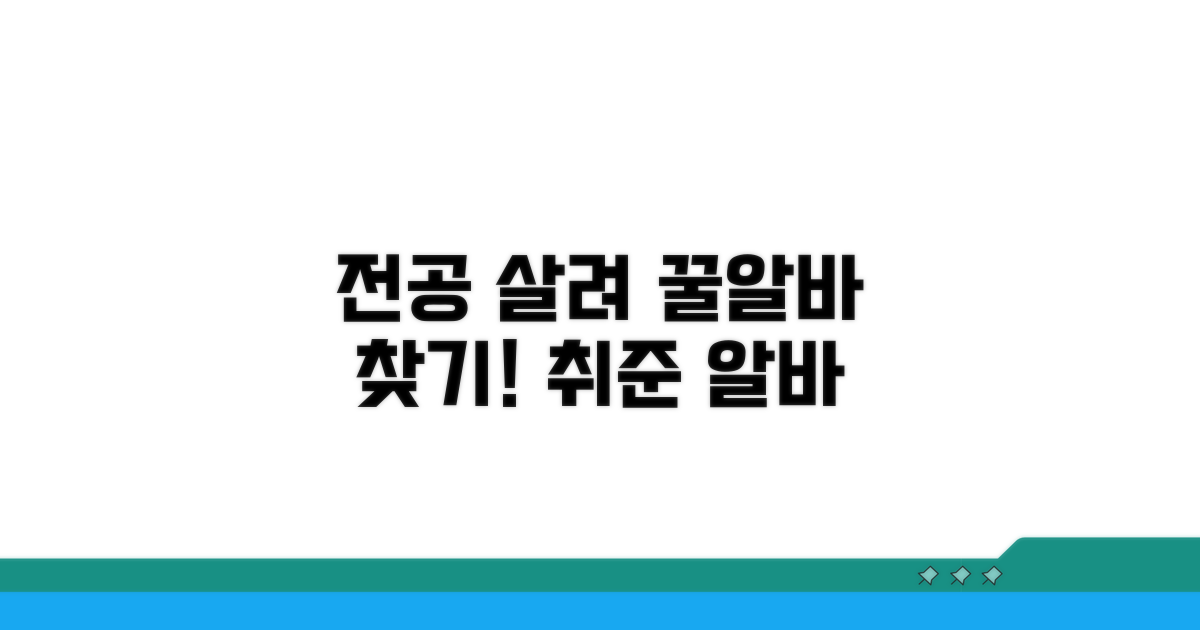 내 전공 딱 맞는 알바 찾기