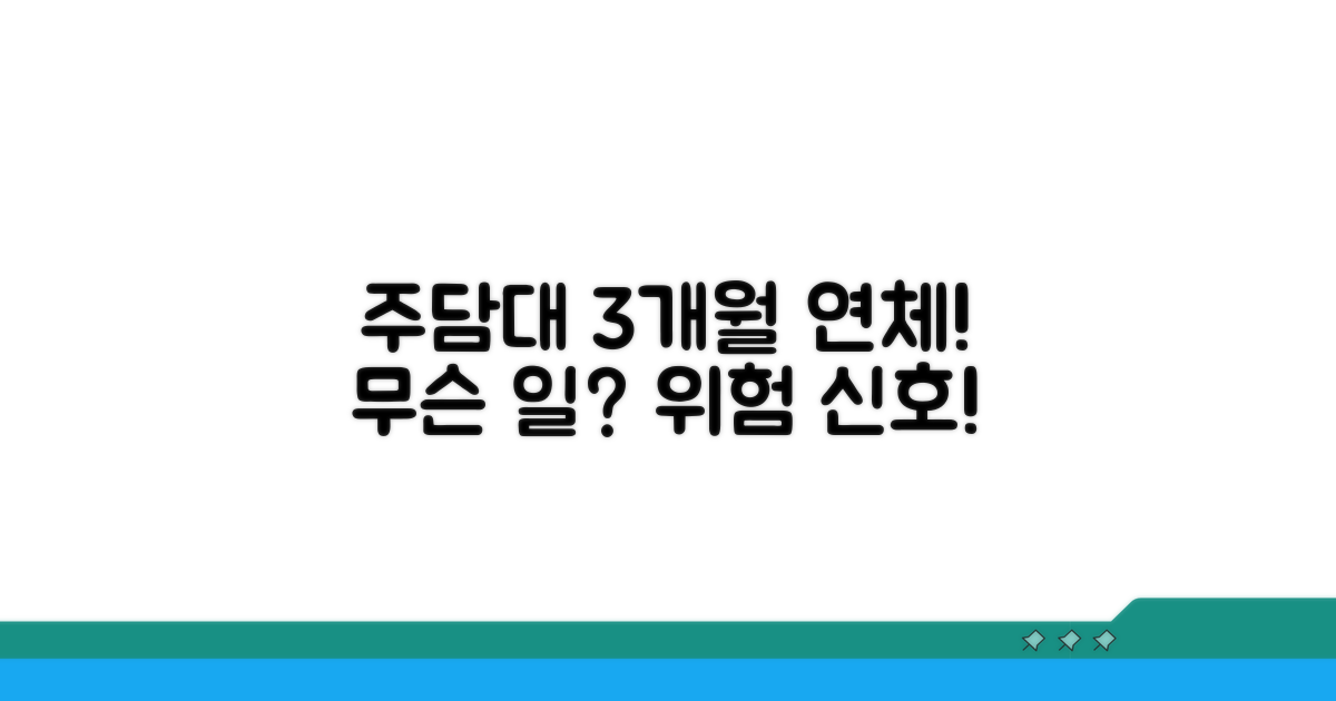 주담대 3개월 연체, 무엇이 문제일까?