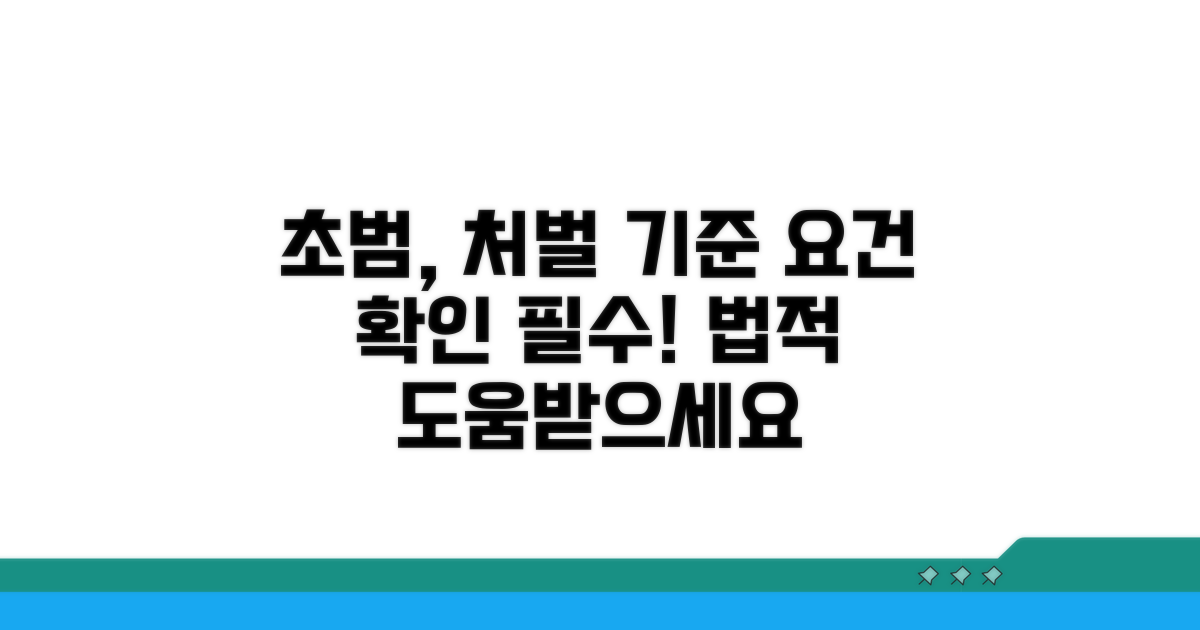 초범 처벌 요건과 기준 확인