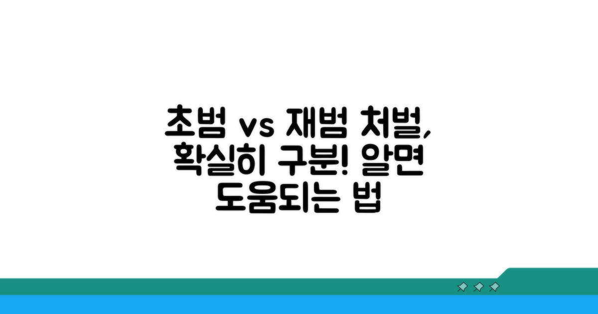 초범과 재범 처벌 차이점 명확히 알기